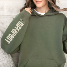Load image into Gallery viewer, Unisex Hoodie "Built Different". Green.
