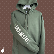 Load image into Gallery viewer, Unisex Hoodie "Built Different". Green.