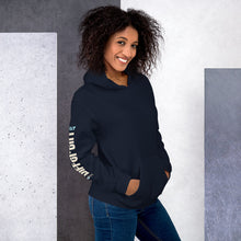 Load image into Gallery viewer, Unisex Hoodie "Built Different". Navy.
