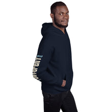 Load image into Gallery viewer, Unisex Hoodie "Built Different". Navy.
