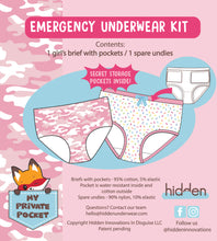 Load image into Gallery viewer, Girls Emergency Underwear Kit